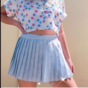 Urban Outfitter Pleated Blue Mini SKORT